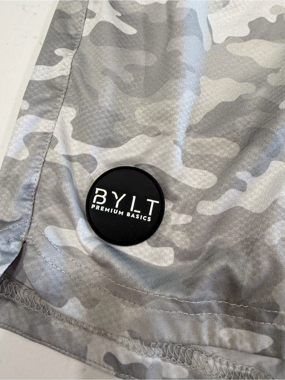 BYLT Basics Men’s Grey Camo Performance Shorts - Medium - Picture 3 of 6